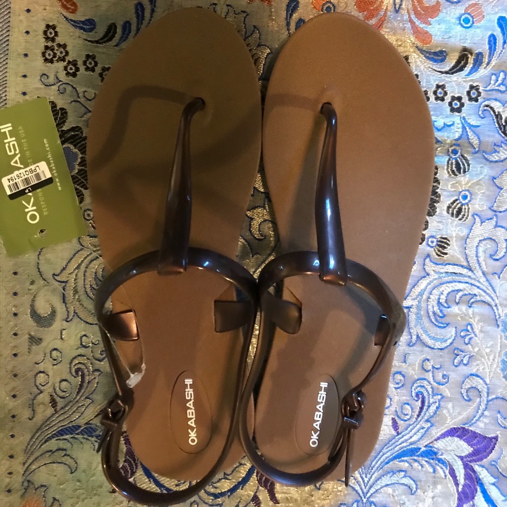Okabashi Path Sustainable T-Strap Sandal Size 6